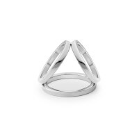 Besonderer Triple Cockring, aus glänzendem Edelstahl, S - L