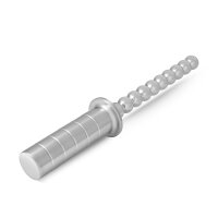 Lustvoller Unisex Anal - und Vaginal Dildo aus Edelstahl, mit 12 Kugeln