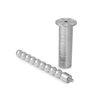 Lustvoller Unisex Anal - und Vaginal Dildo aus Edelstahl, mit 12 Kugeln