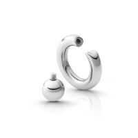 Stainless steel glans ring, with ball