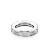 Angular glans ring made of medical stainless steel, matt finish