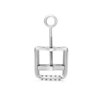 Testicle press, testicle clamp with 5 spikes
