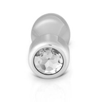 Stilvoller Analplug aus Aluminium mit wunderschönen Schmuckstein in verschiedenen Varianten