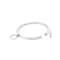 Schlichtes BDSM Halsband aus Edelstahl, mit O-Ring