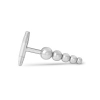 Lustvoller Butt Plug mit 5 Analkugeln und Haltegriff, aus Edelstahl