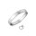 Edles BDSM Halsband aus gebürstetem Edelstahl, mit O-Ring und Schmuckstein