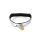 Ergonomic bondage collar stainless steel brushed with o-ring