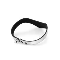 Geschwungenes BDSM Halsband aus Edelstahl, mit O-Ring