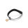 Geschwungenes BDSM Halsband aus Edelstahl, mit O-Ring