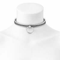 Massives BDSM Halsband mit O-Ring und integrierter...