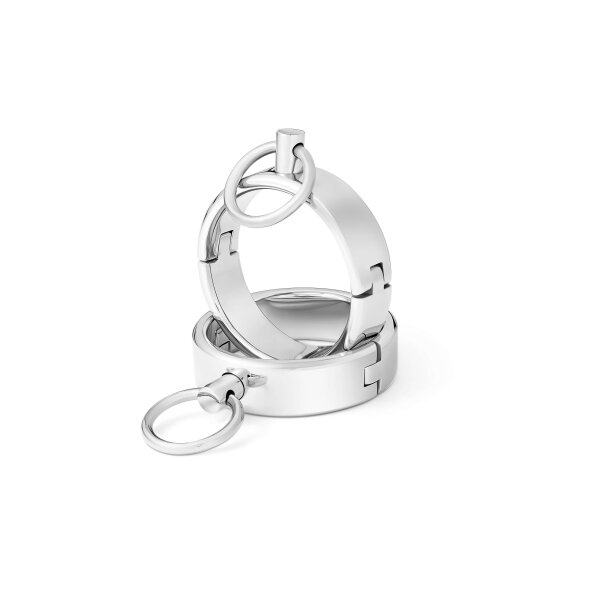Round handcuffs handcuffs with o-ring stainless steel polished
