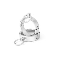 Massive BDSM Handschellen mit O-Ring, Handfesseln aus...