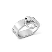 Ovale BDSM Handschellen, Handfesseln mit O-Ring, aus gebürstetem Edelstahl