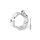 Ovale BDSM Handschellen, Handfesseln mit O-Ring, aus gebürstetem Edelstahl