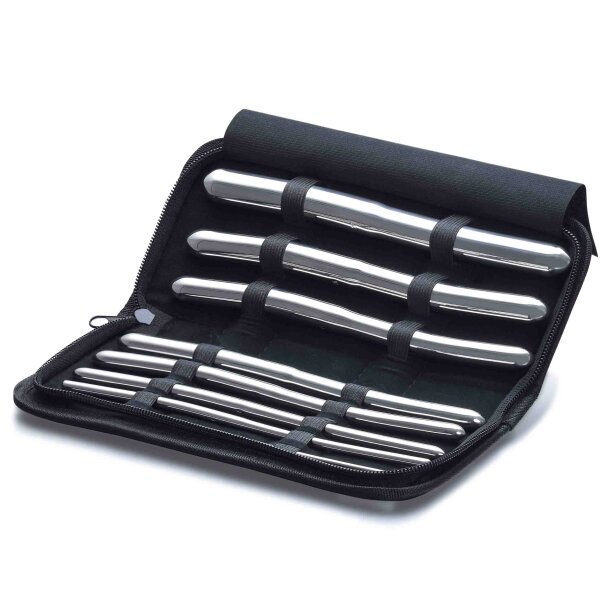 Dilatoren nach Hegar im Set, aus Edelstahl, 8-teilig, 3 bis 18 mm